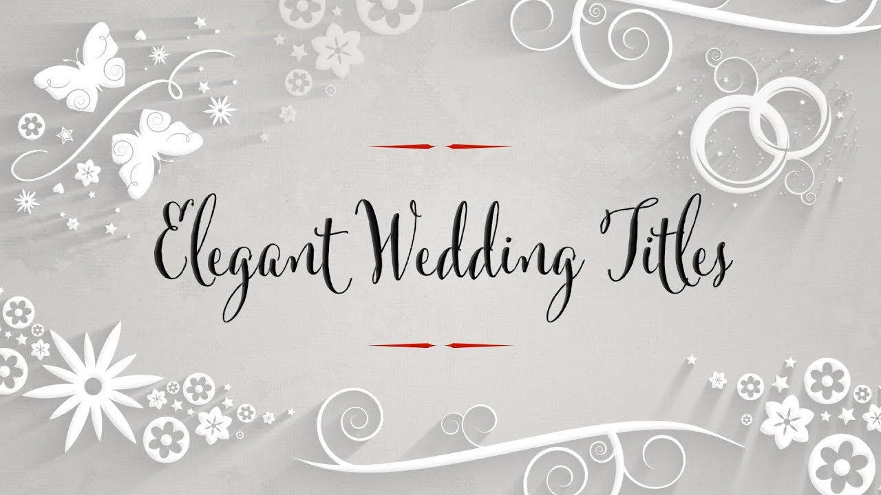 Elegant Wedding Title and Transition Template for Premiere Pro