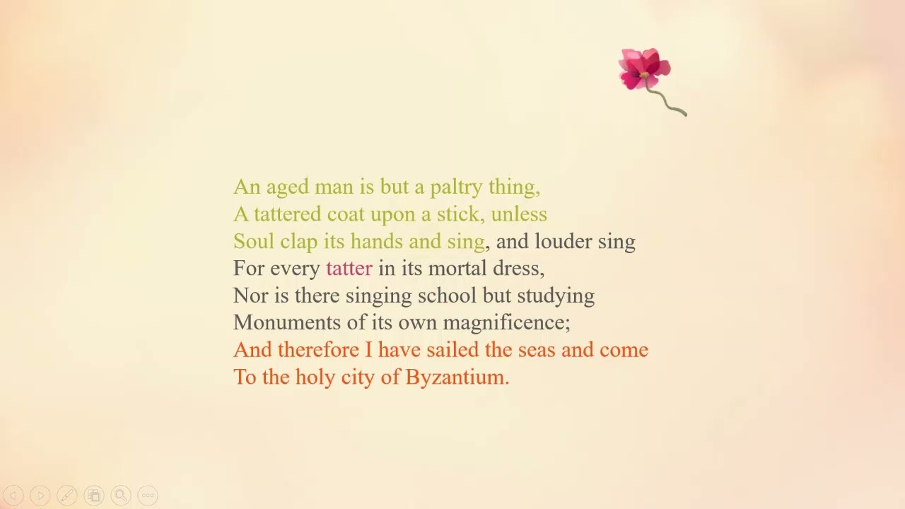 Sailing to Byzantium by W. B. Yeats, Reading and Analysis