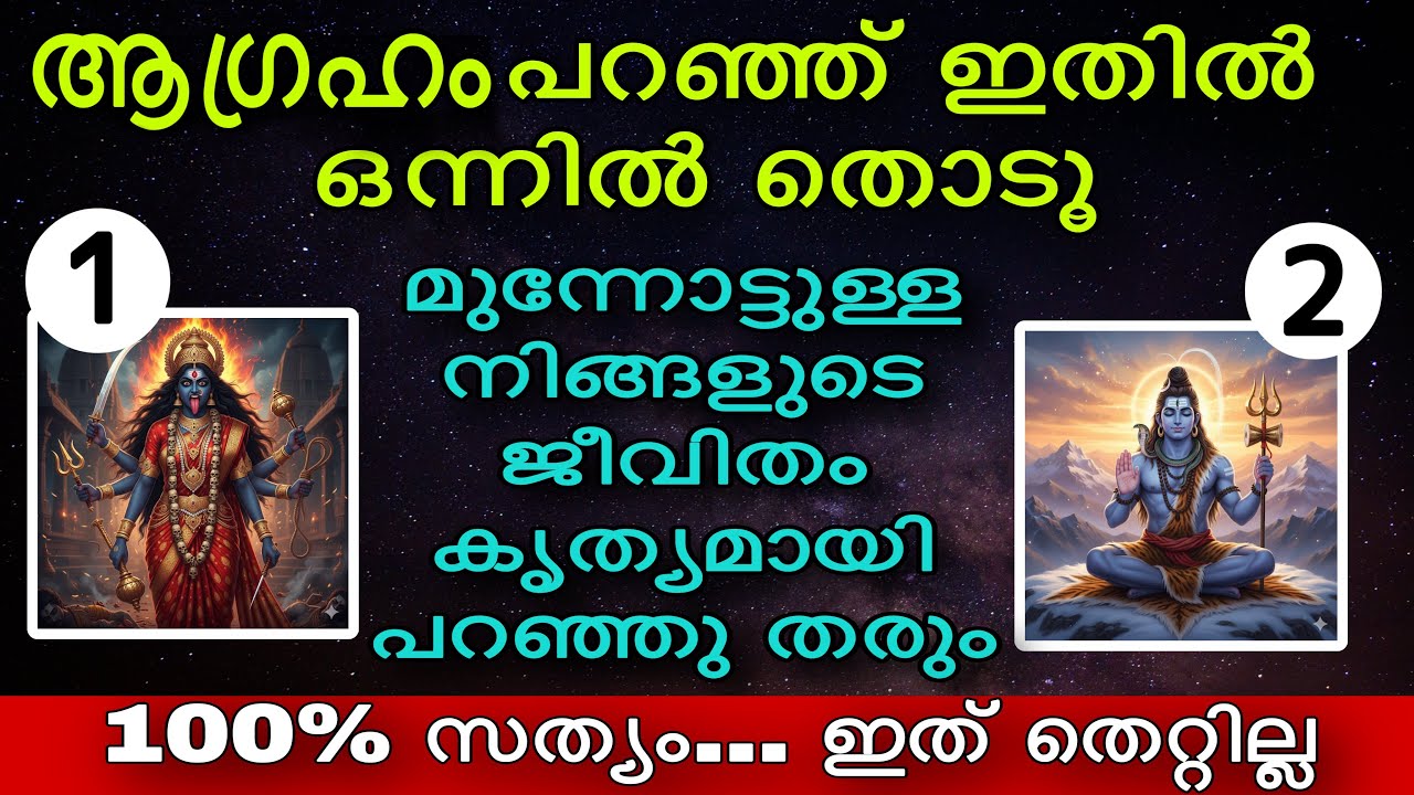 ആഗ്രഹം പറഞ്ഞ് ഇതിൽ ഒന്ന് തൊടൂ / ആഗ്രഹം സഫലമാകും ജീവിതം മാറിമറയും  #astrology #malayalam 