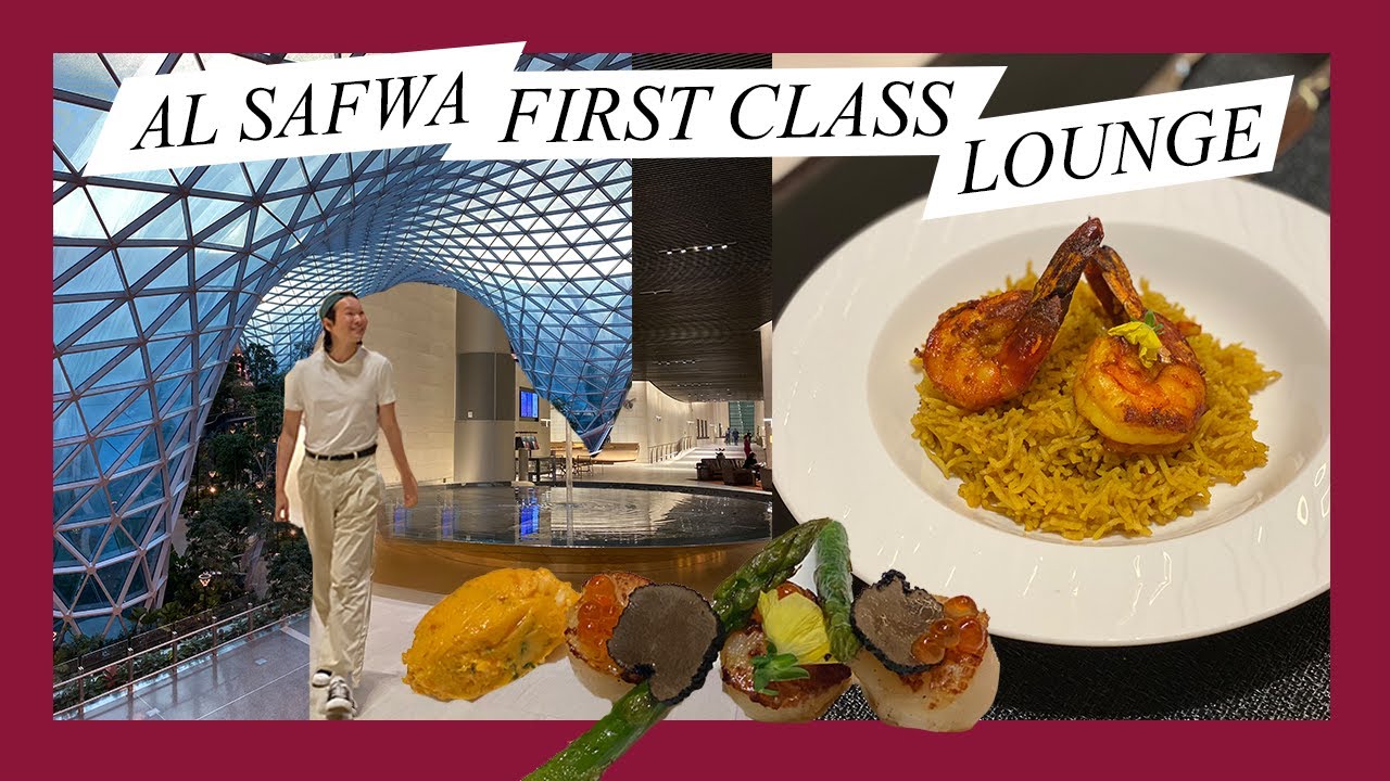 Inside Qatar Airways Al Safwa Lounge: First Class Lounge Review - GAY TRAVEL | Vlog 219