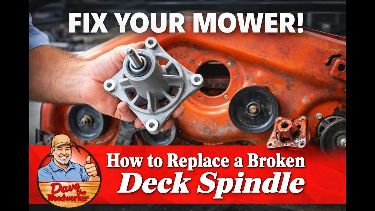 Замена узла шпинделя деки на самоходной газонокосилке Husqvarna | Снятие деки