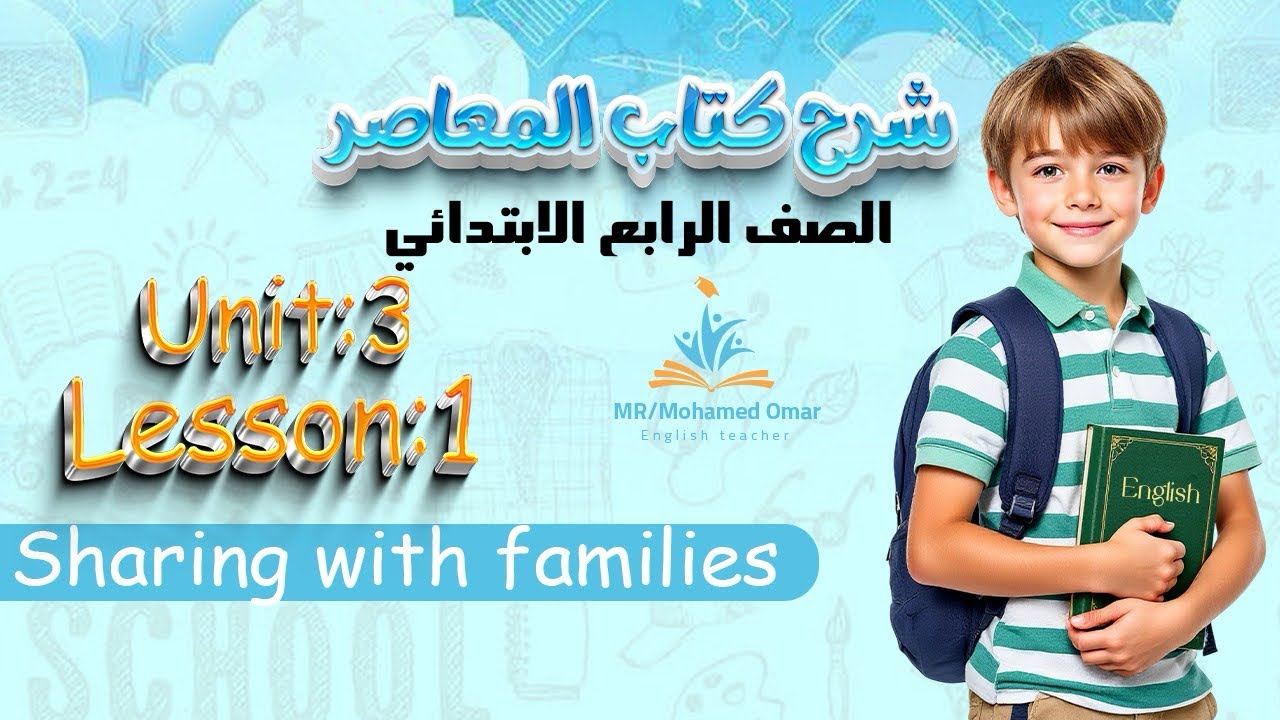 شرح الدرس الاول الوحده الثالثه الصف الرابع الترم التاني لغه انجليزيه 
