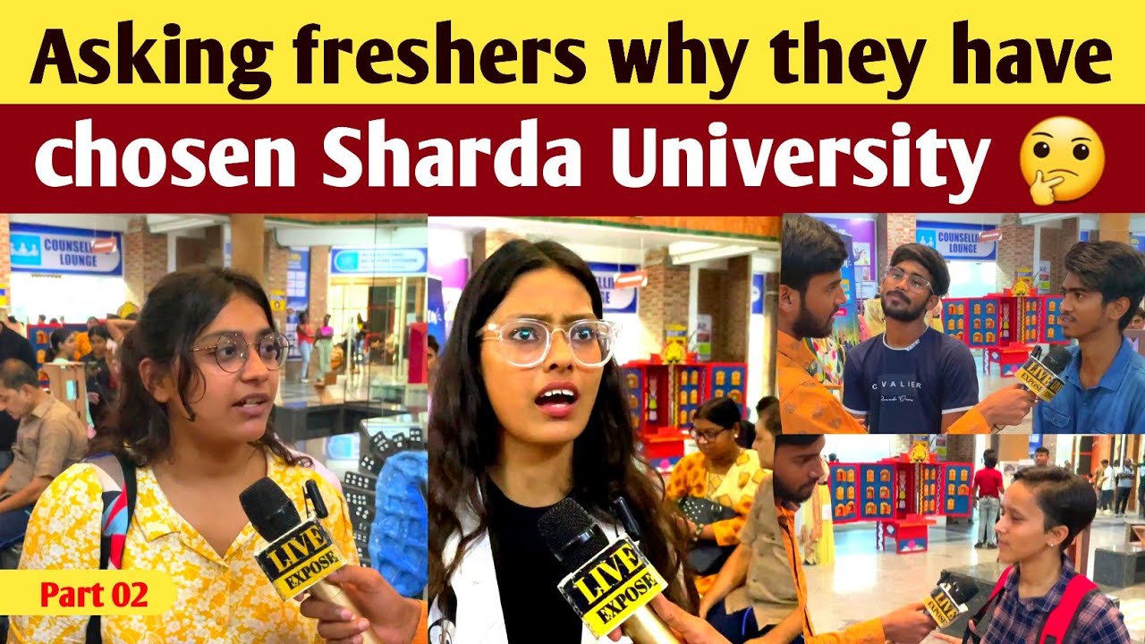 Asking freshers why they have chosen Sharda University 🤔 | Part 2