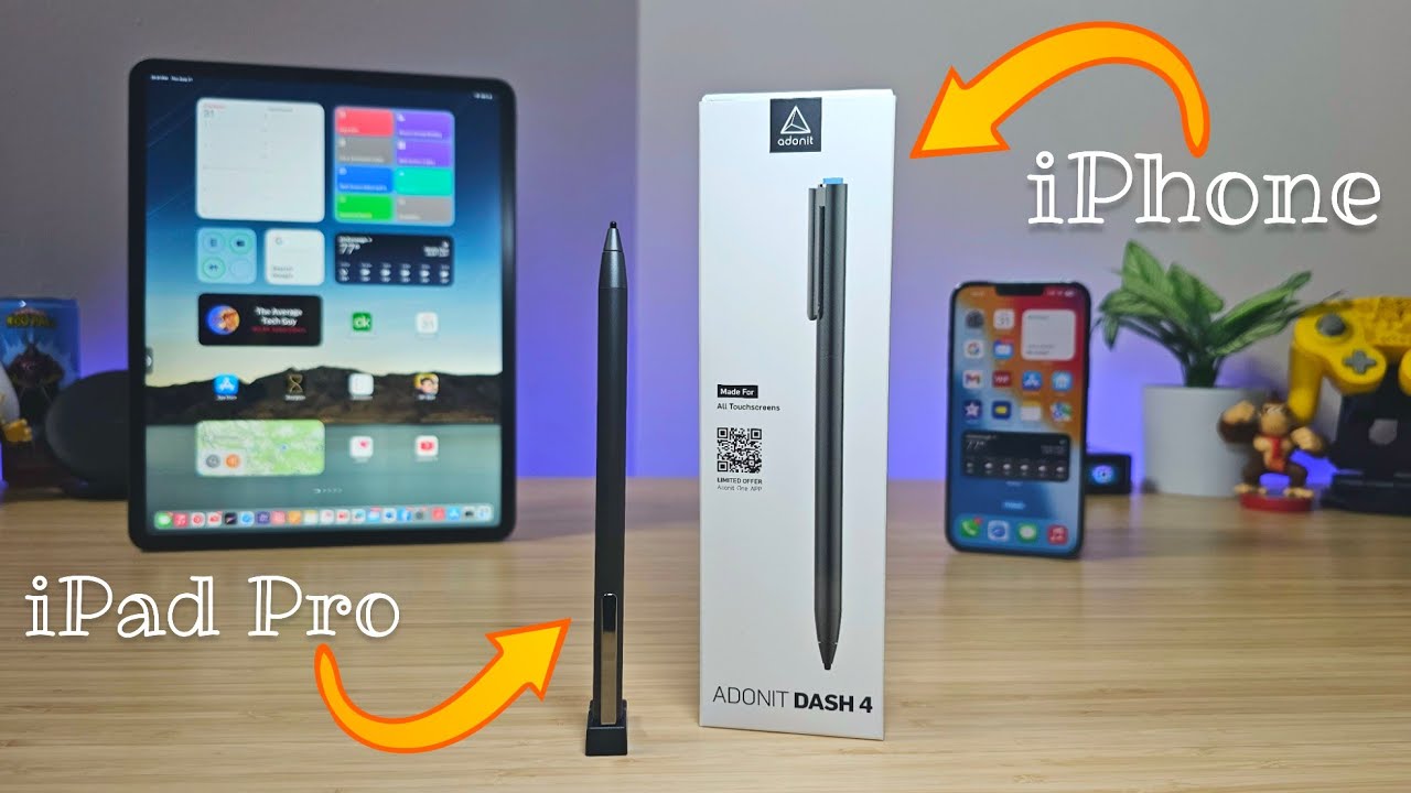 This Apple Pencil Replacement Works with iPad Pro & iPhone: Adonit Dash 4...
