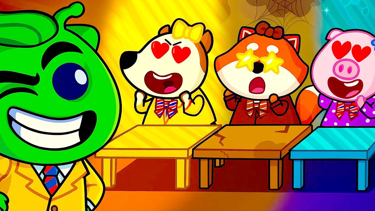 Lucy!Pobre vs. Rico vs. Giga-rica Adora Alien-O Primeiro Dia de Escola🎬Coleção de desenhos animados