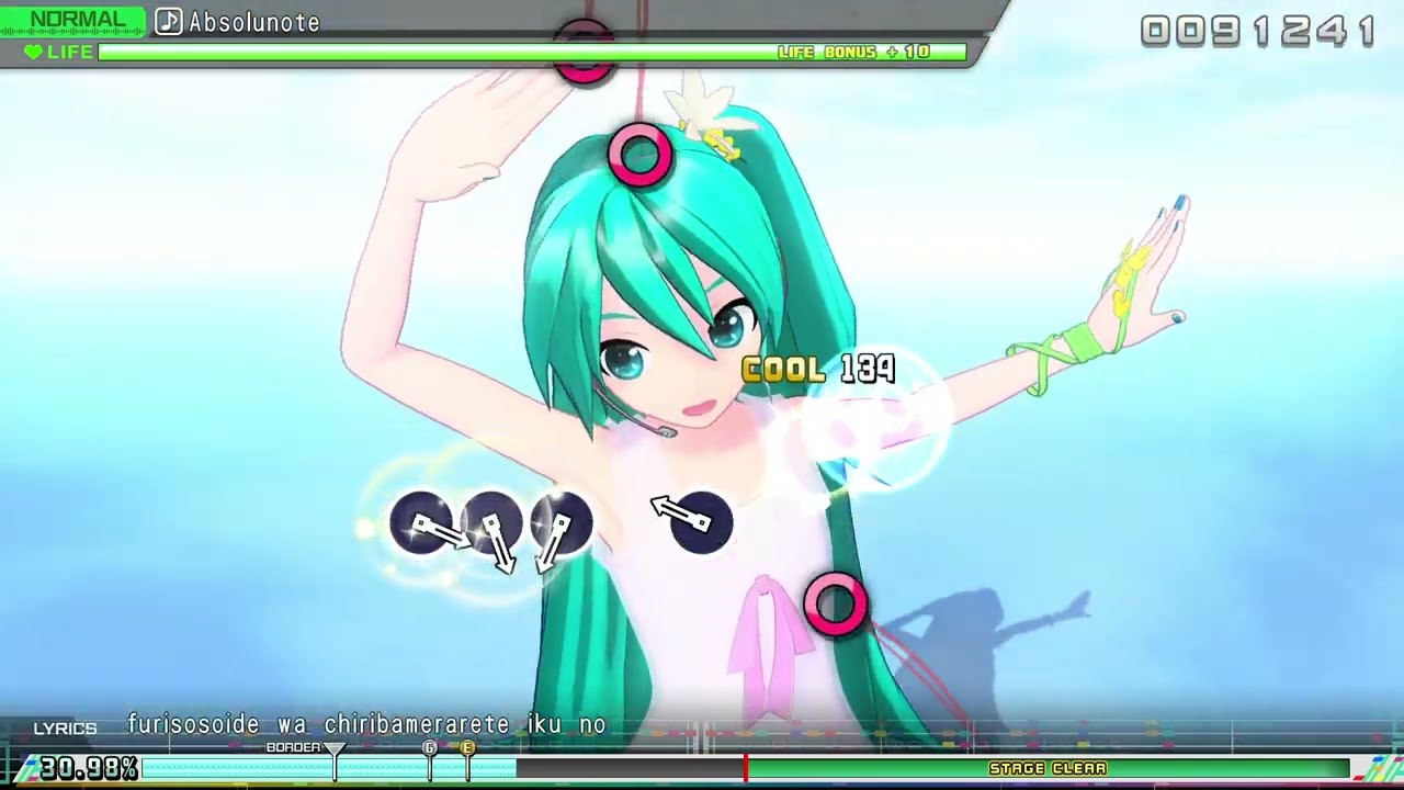 Project DIVA Mega Mix+ - Absolunote [Gameplay] [PC] [HD] [60 FPS]