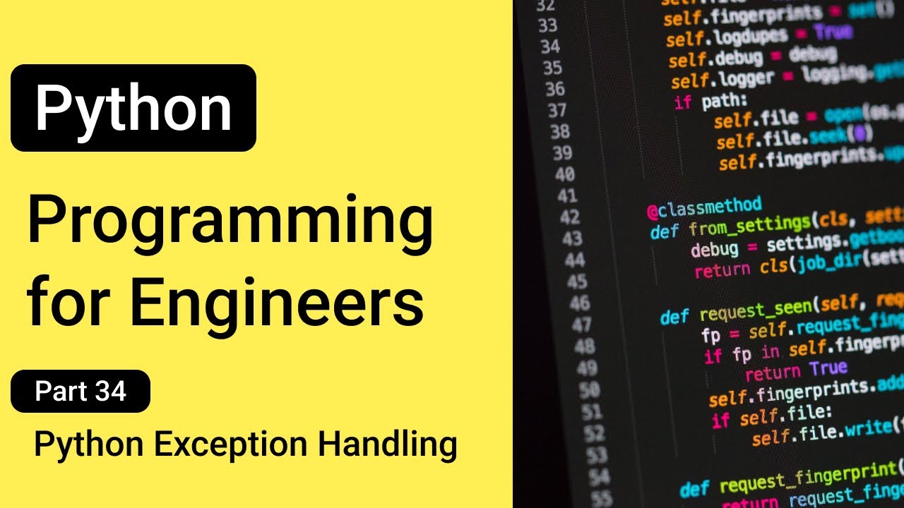 Exception Handling --- Python Programming for Engineers