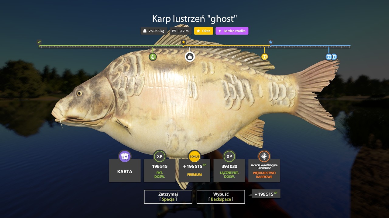 Russian Fishing 4 Mirror Ghost Carp Trophy  - Amber Lake