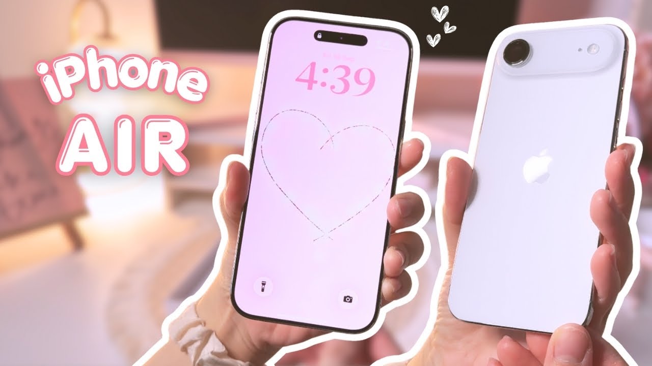 iPhone Air White Aesthetic Unboxing  🌸&nbsp;✨ + iPhone Air vs iPhone 17