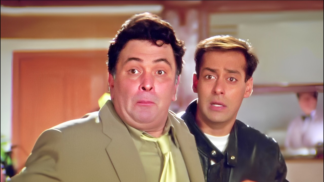 नाजायज़ औलाद ने किया बवाल, अब बाप को पड़ेगी मार!😝 जबरदस्त Comedy - Kader Khan-Rishi Kapoor-Salman Khan