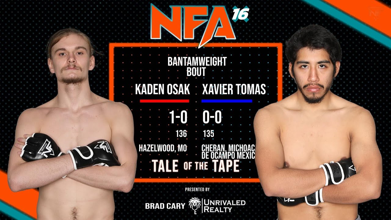 Nemesis 16 amateur bout Kaden Osak  vs Tomas Xavier