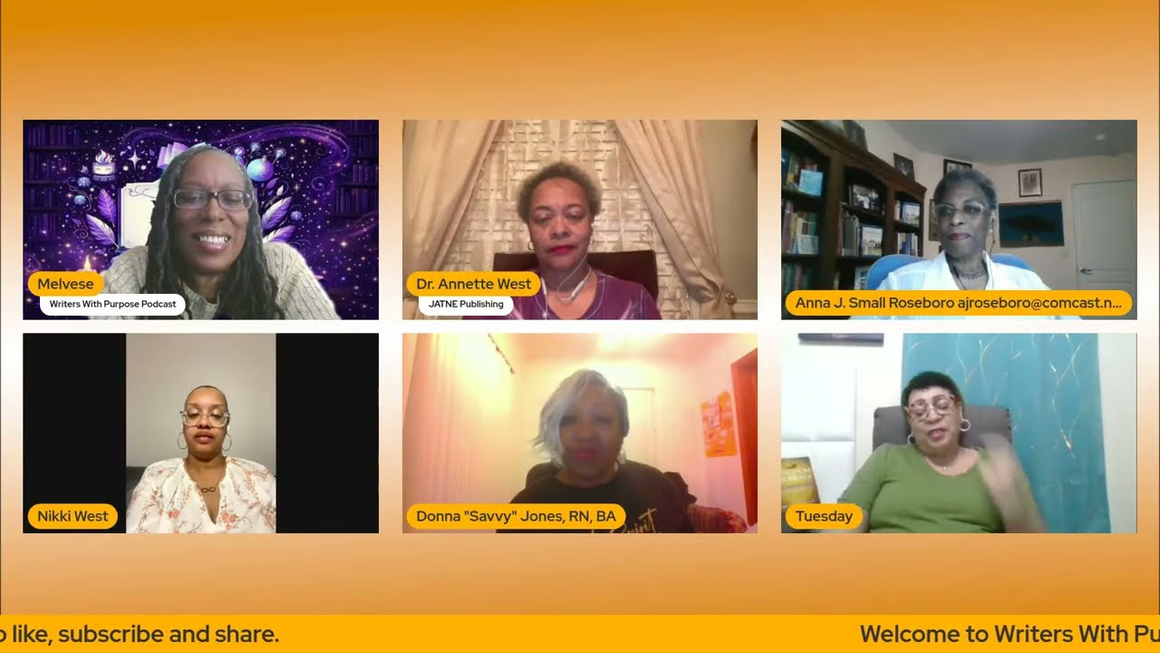 Writers With Purpose: Guest Dr. Annette West & Co-Authors