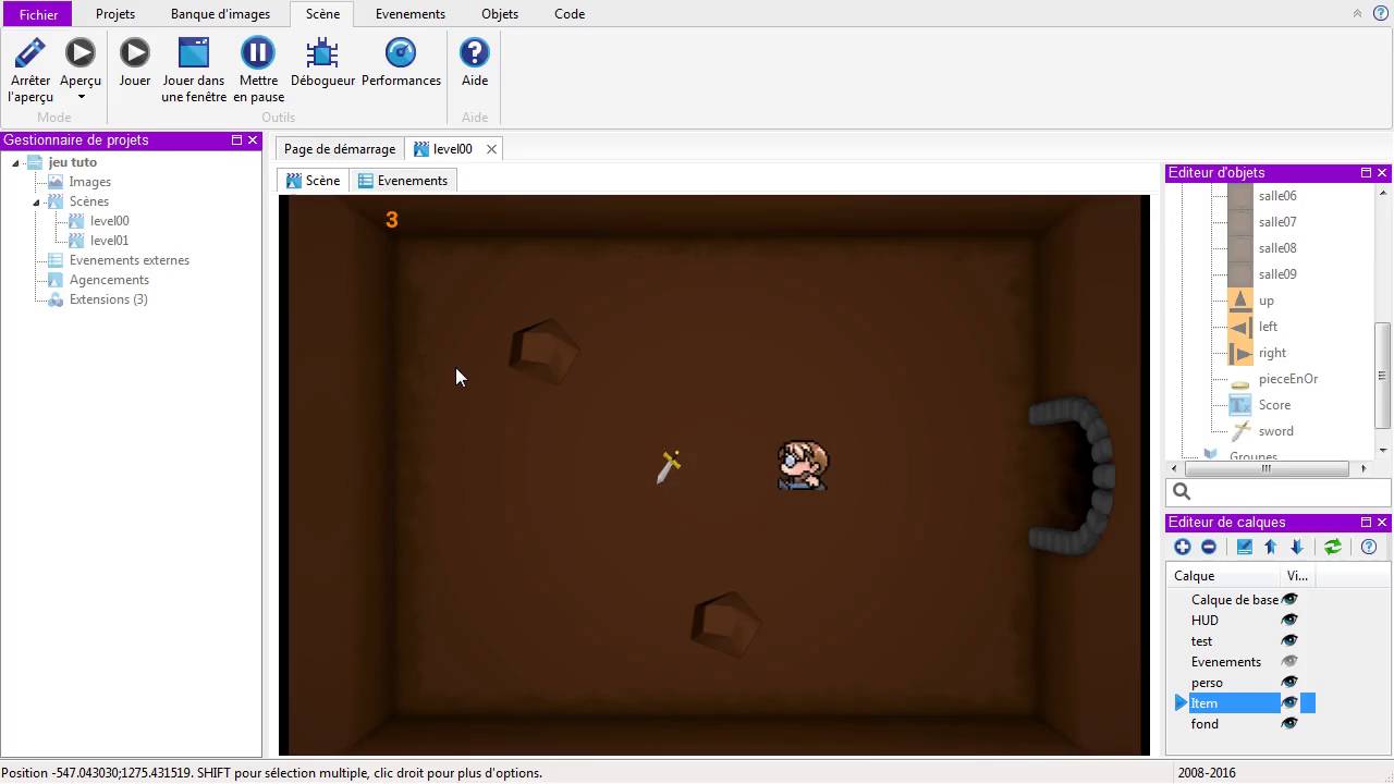 GDevelop sword