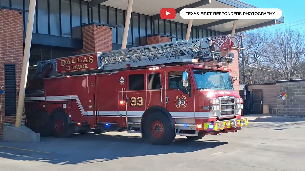 Dallas Fire TRUCK 33 & USAR 33 Responding 