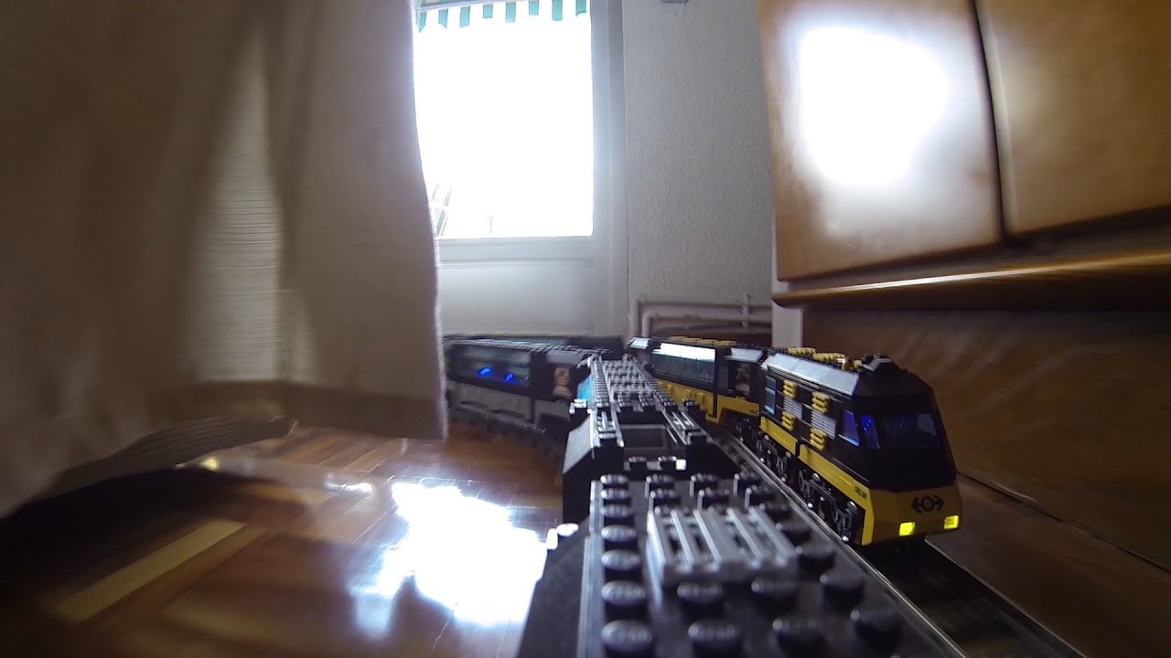LEGO CARGO RAILWAY 4559 MOD LED TEST RUNNING 9V