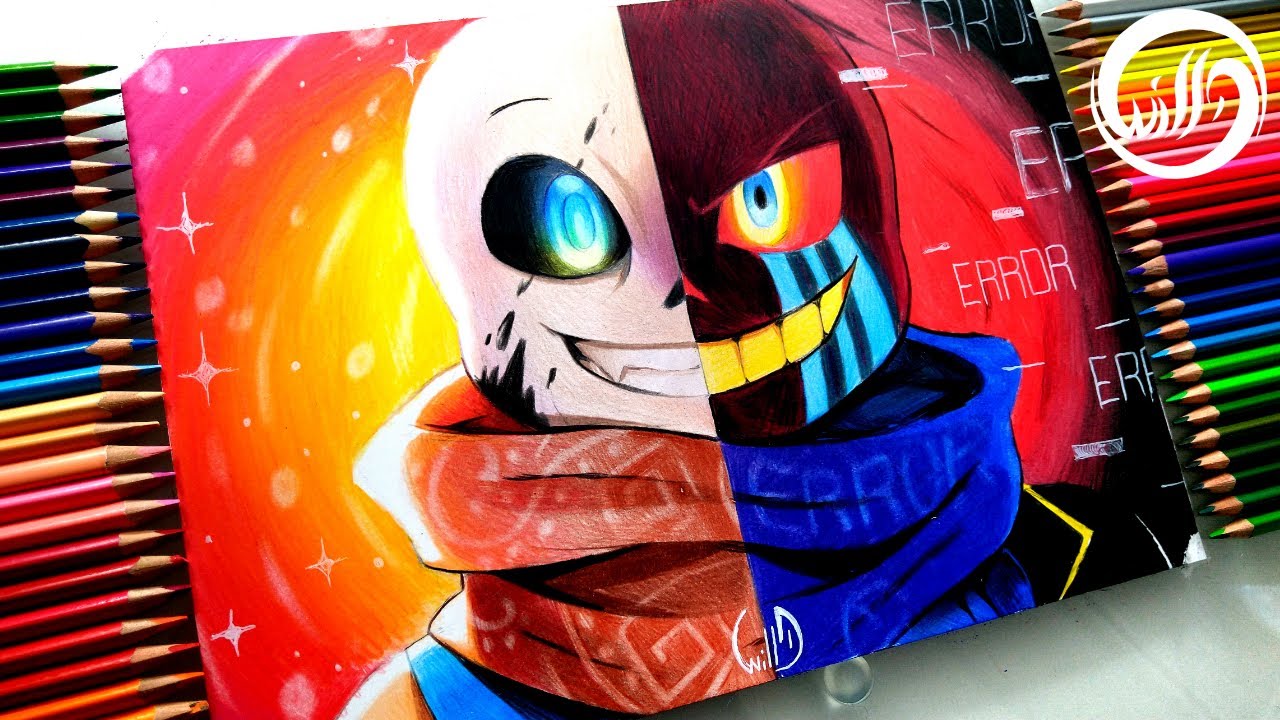 Drawing - Ink Sans VS Error Sans ( UNDERTALE )