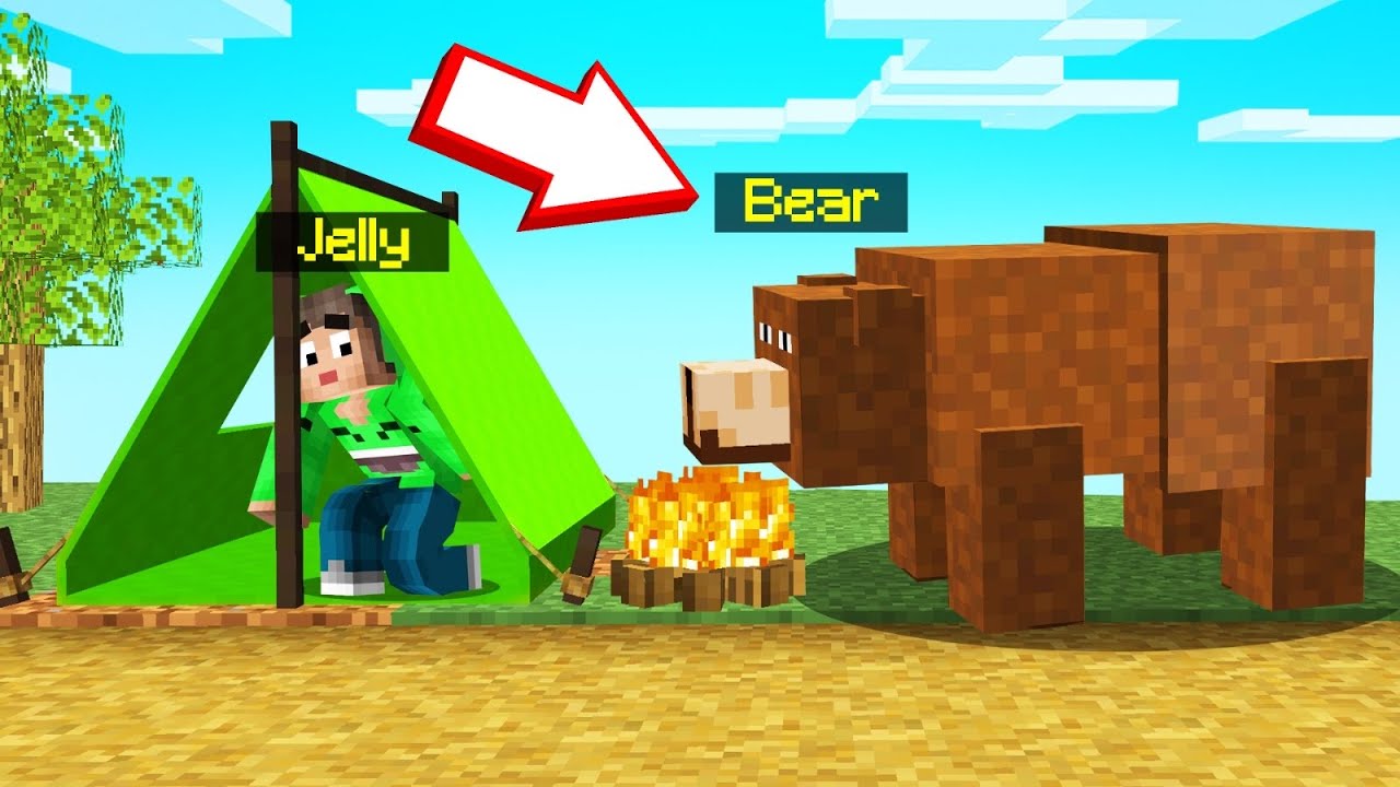 I Went CAMPING IN MINECRAFT And Got ATTACKED!