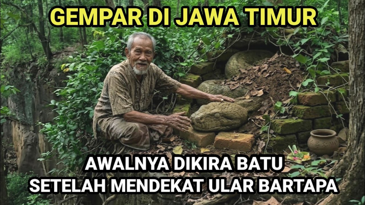 Viral.! Awalnya Dikira BatuTertutup Semak Belukar Setelah Mendekat Ular Naga Bertapa