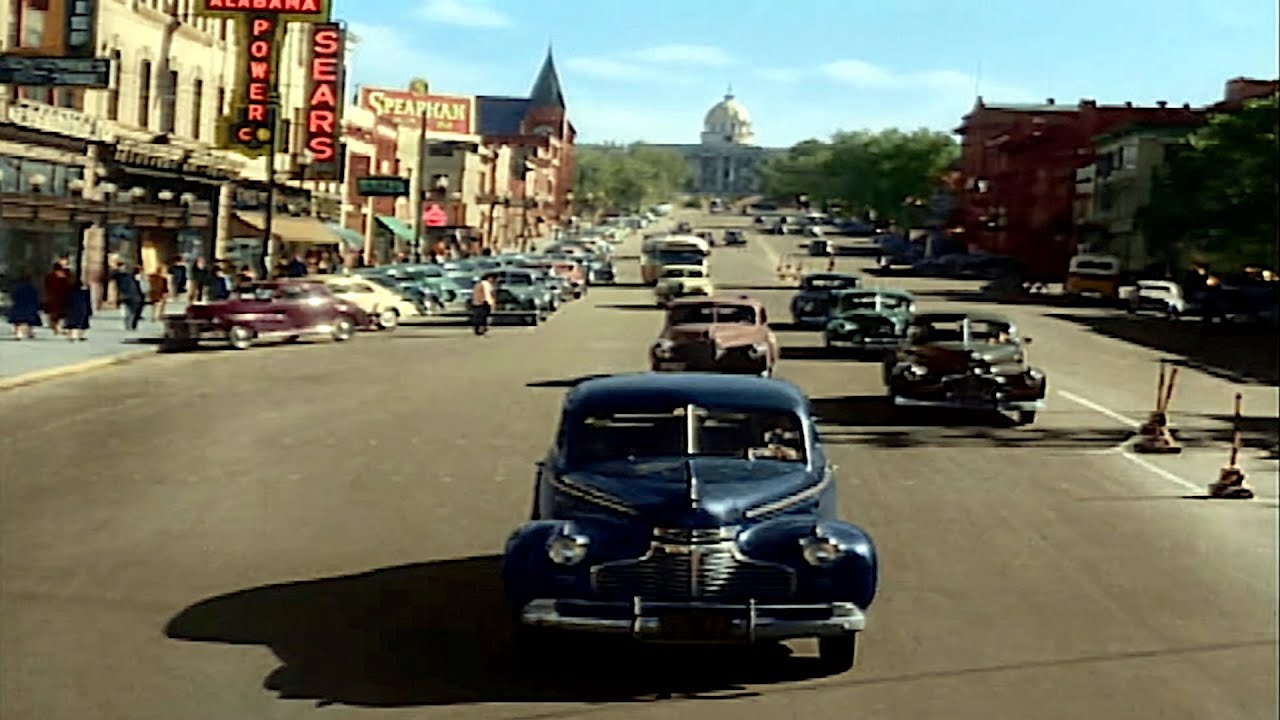 Alabama 1940s in color, Montgomery, Fayette , Wetumpka [60fps,Remastered] w/sound design added