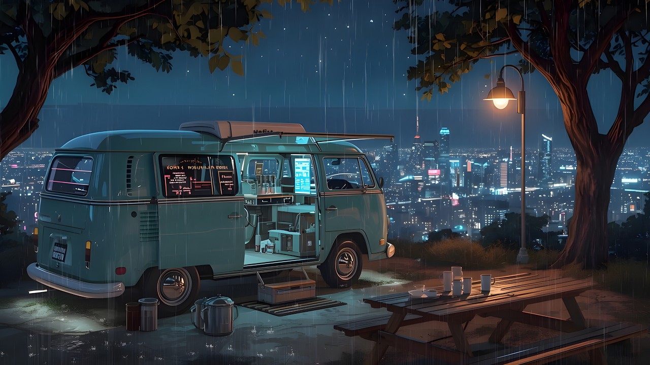 Rain Outside, 90s Tokyo Café Inside 📼 Nostalgia Lofi for Study