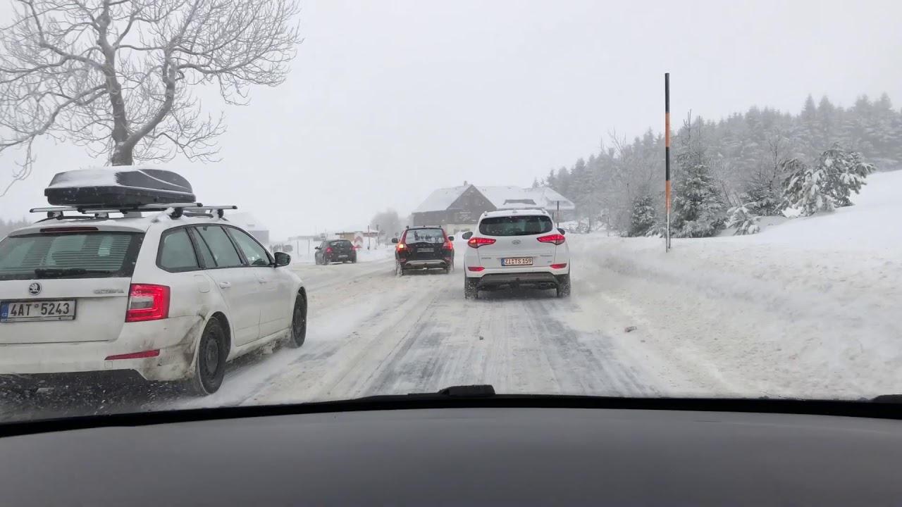 Fichtelbergauffahrt Renault Zoe Z.E. 40 R90 im Schnee