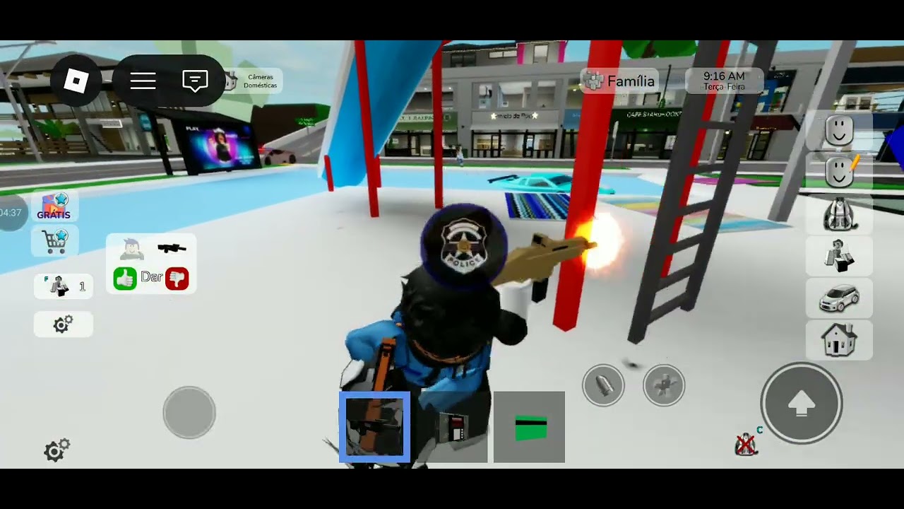 Jogando Brooke heaven do Roblox 😀🚗 carro da polícia me seguindo 🚗🚓🏍️🚚🚐🚈🚙🛵