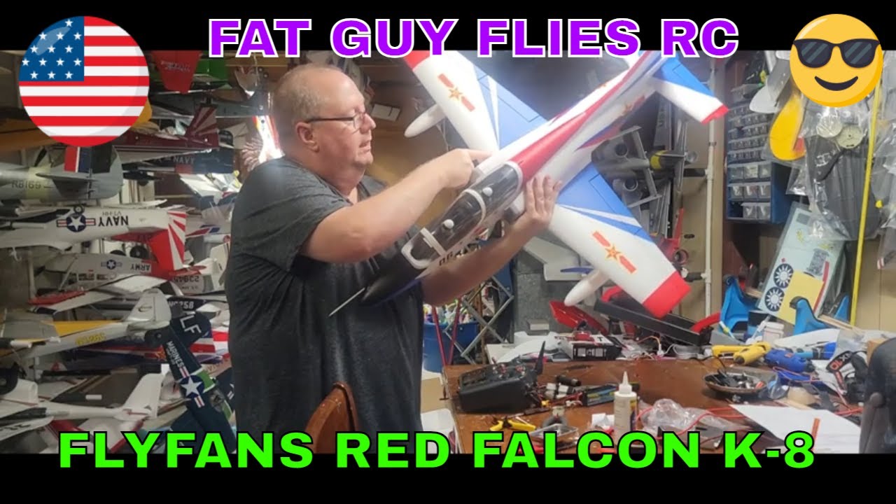FlyFans Red Falcon K-8 64mm EDF Jet  Unbox and Build Overview by FGFRC