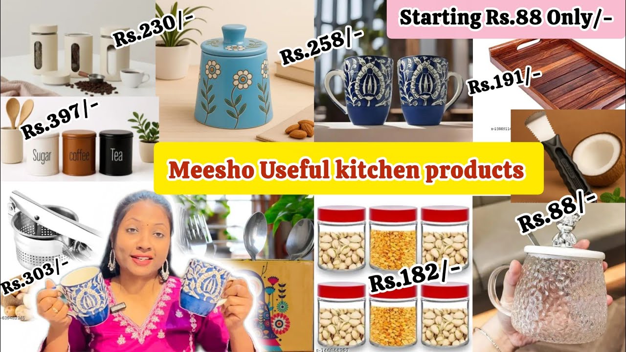 Meesho kitchen products | Starting Rs.88 Only /-#home #cookwaressets #kitchenware #homedecor 