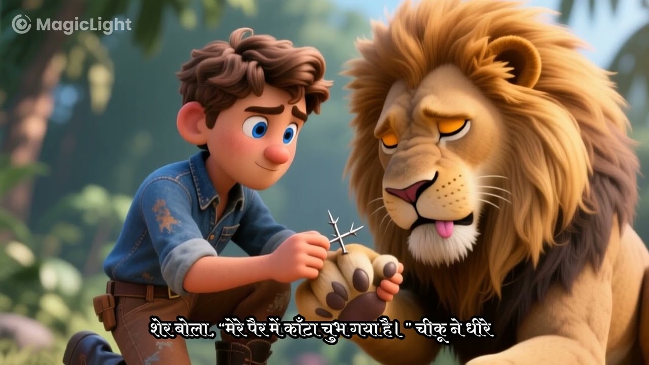 चीकू और शेर