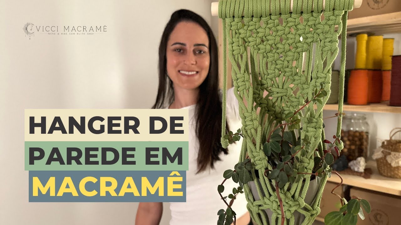 HANGER MACRAME PASSO A PASSO | Como fazer hanger de parede
