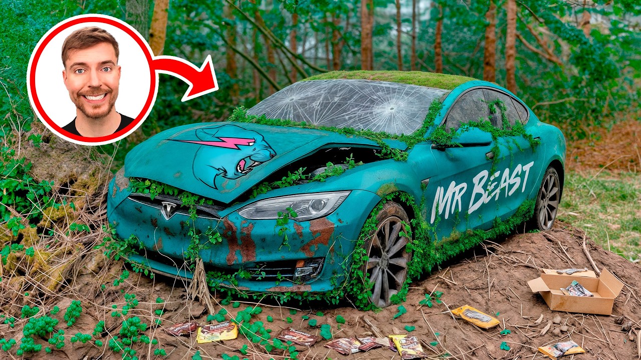 FULLY Restoration MrBeast's Abandoned TESLA | Restoring FORGOTTEN Tesla from MrBeast's Challenge