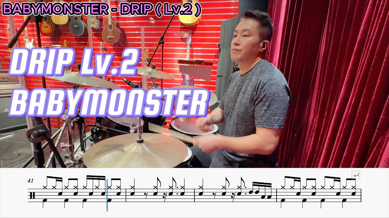 BABYMONSTER - DRIP Lv.2 / Drum score / Drum cover