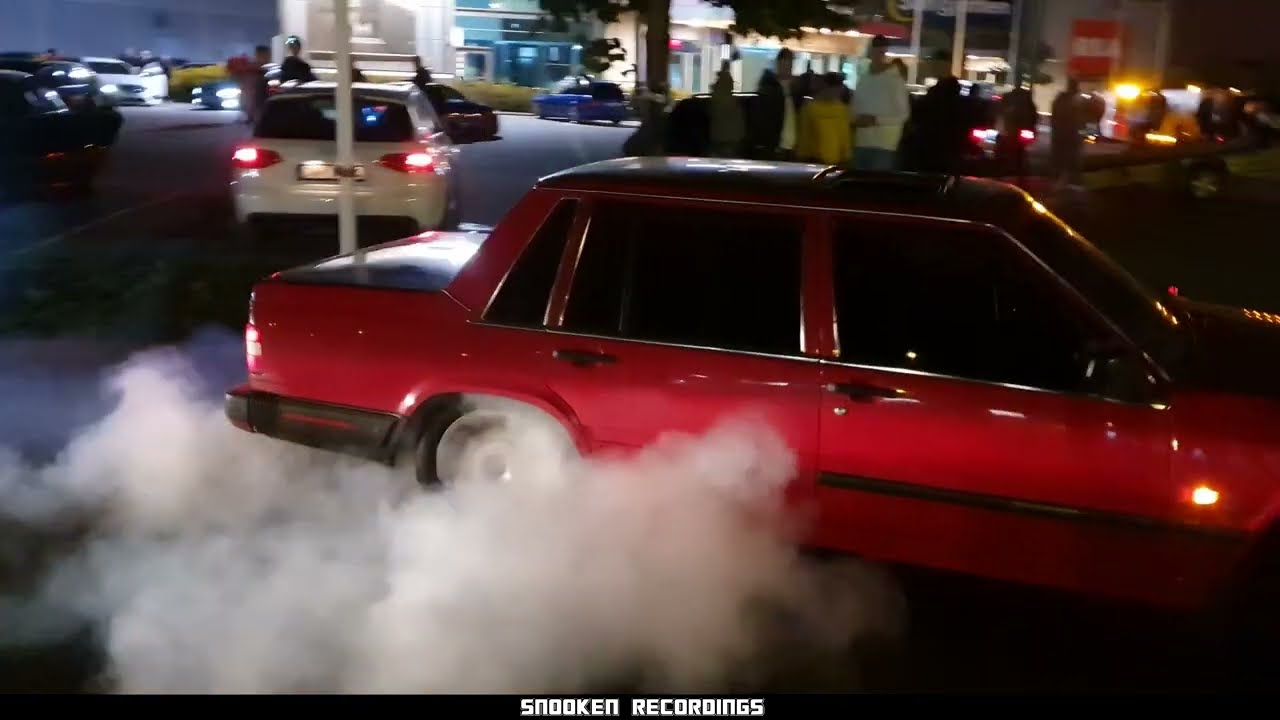 VOLVO 740 B230 TURBO BURNOUT || AMAZING SOUND