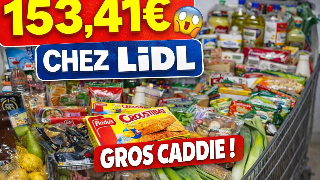 RETOUR DE COURSES LIDL🛒153,41 POUR LA SEMAINE !#retourdecourses#lidl#budget 