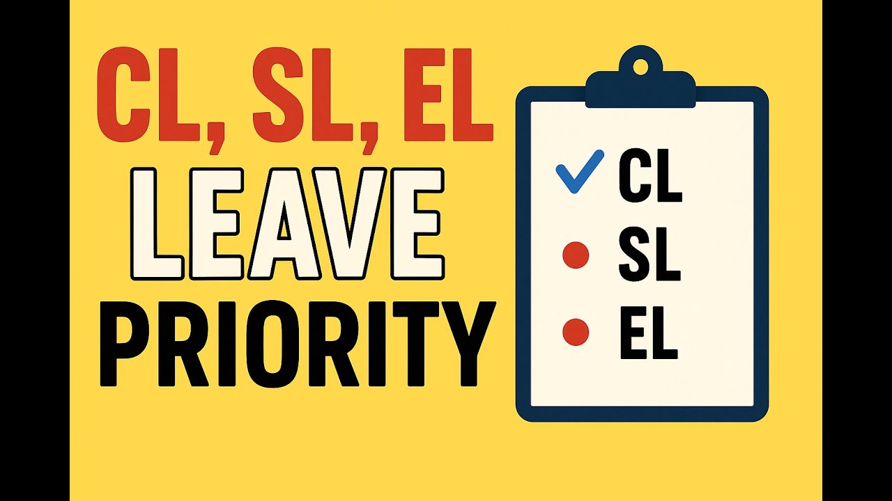 CL, SL aur EL Leave Kya Hai? Kaunsa Leave Pehle Apply Kare? | Casual, Sick & Earned Leave Explained