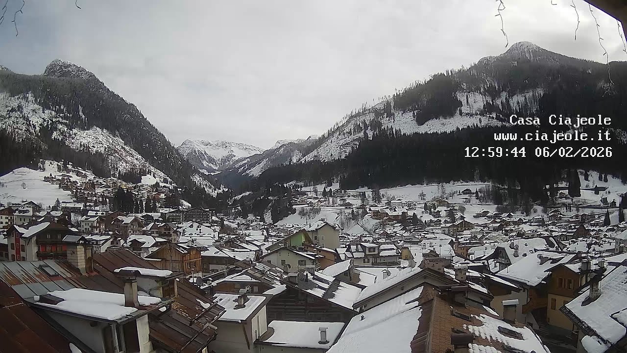 Timelapse 06/02/2026 - Webcam Casa Ciajeole - Moena, Val di Fassa, Dolomiti