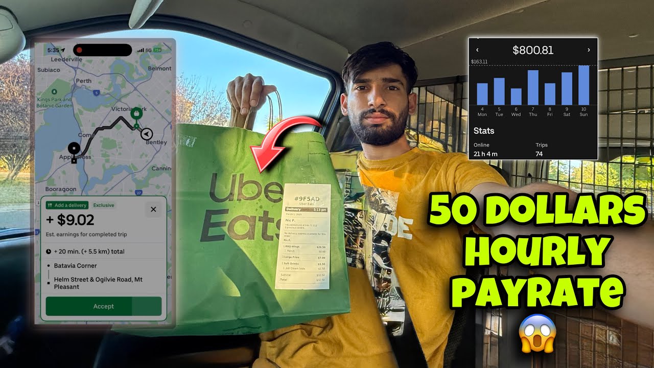 UBER EATS IN AUSTRALIA 24 HOURS CHALLENGE EARNING 😱 #uberaustralia #ubereats #uberdriver