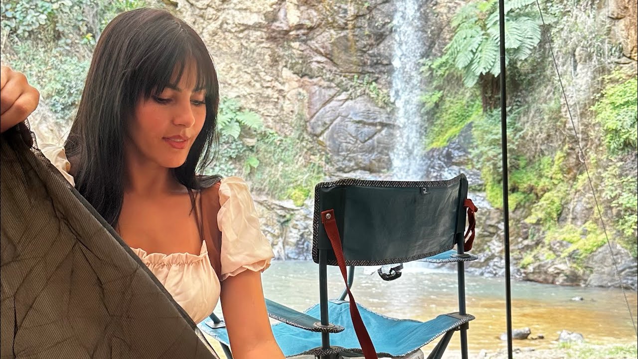 SOZINHOS fizemos isso PELA PRIMEIRA VEZ - ACAMPAMENTO em uma CACHOEIRA SECRETA - De MOTORHOME 🔥🏕️#fy