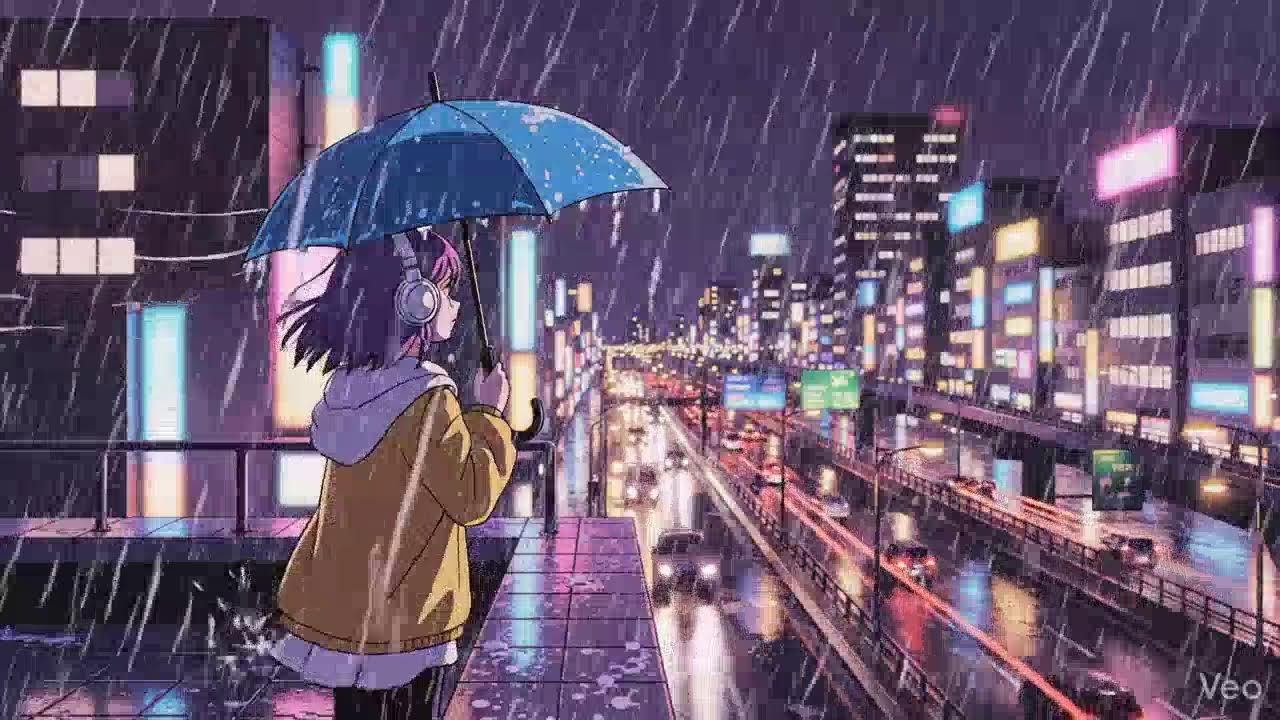 Late Night Study 🌧️ Rainy Japanese City Lofi