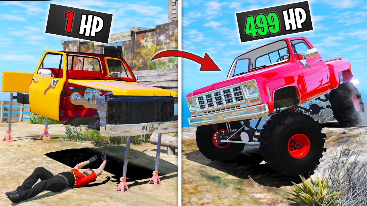 Repairing ABANDONED 1970s Truck in GTA 5 RP!