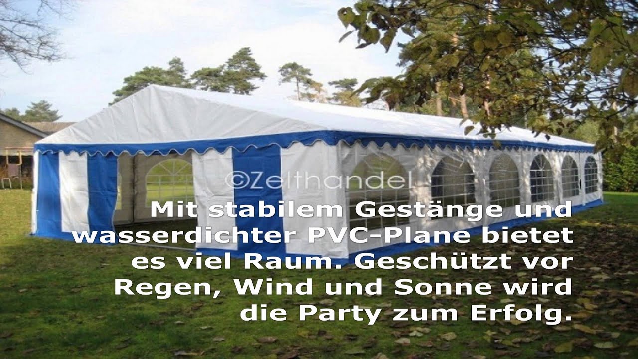 Partyzelt 6x12 m, feuerresistent, von Zelthandel.de