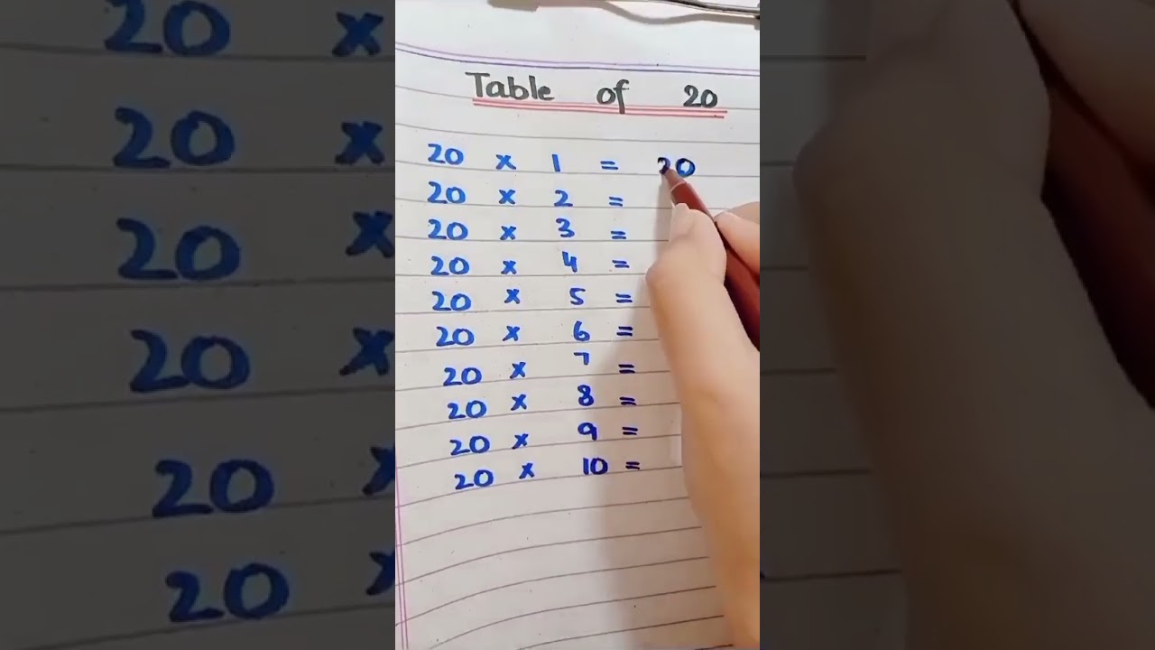 How to remember table of 20 #maths #easy #trick #table