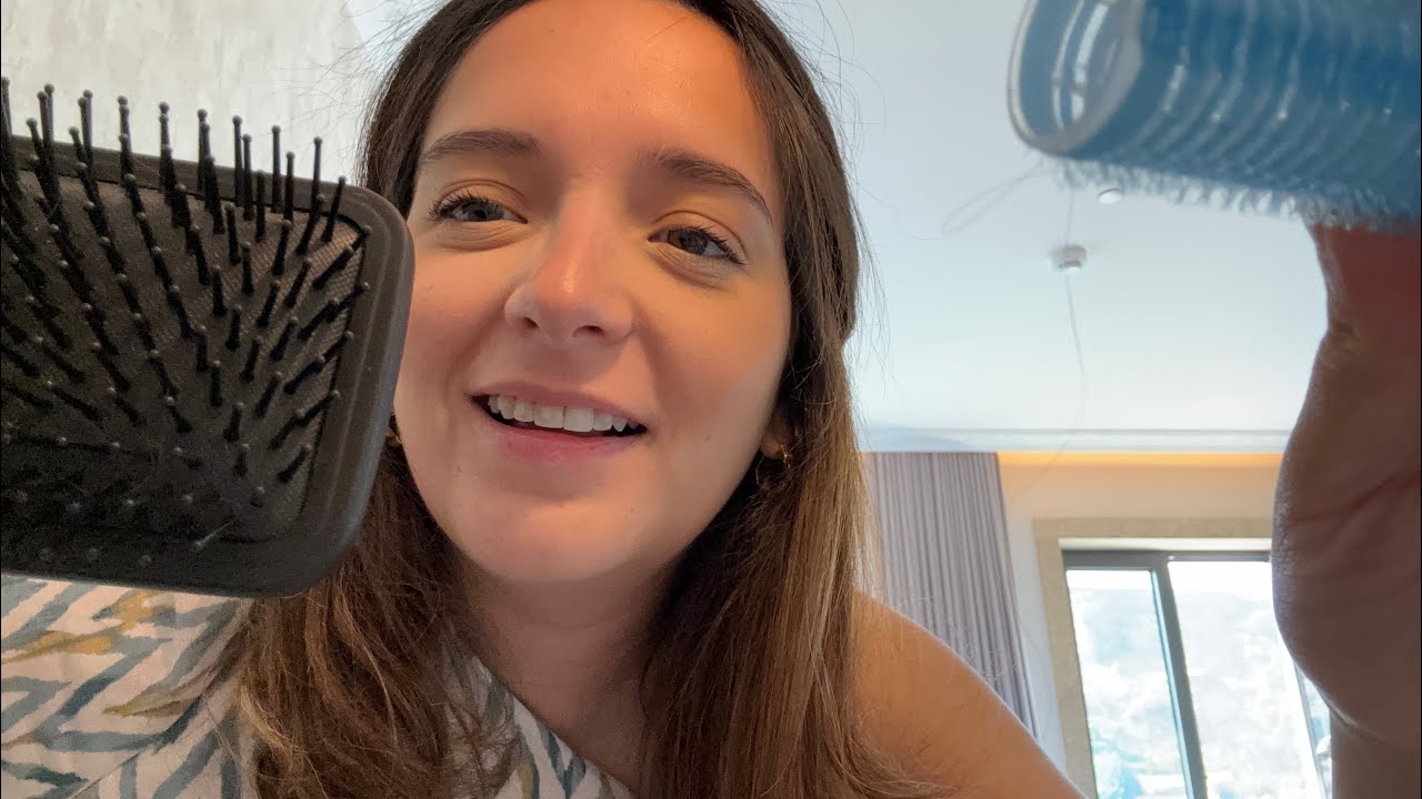 ASMR • ✨ Te peino rápido para turistear (corte y rollos para ondas)🫶🏻