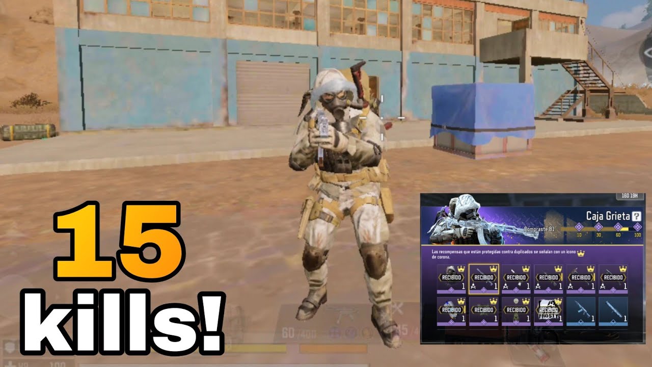 game play con la skin KRUGER TAIGA|abriendo suministros de caja grieta|COD Mobile BR|