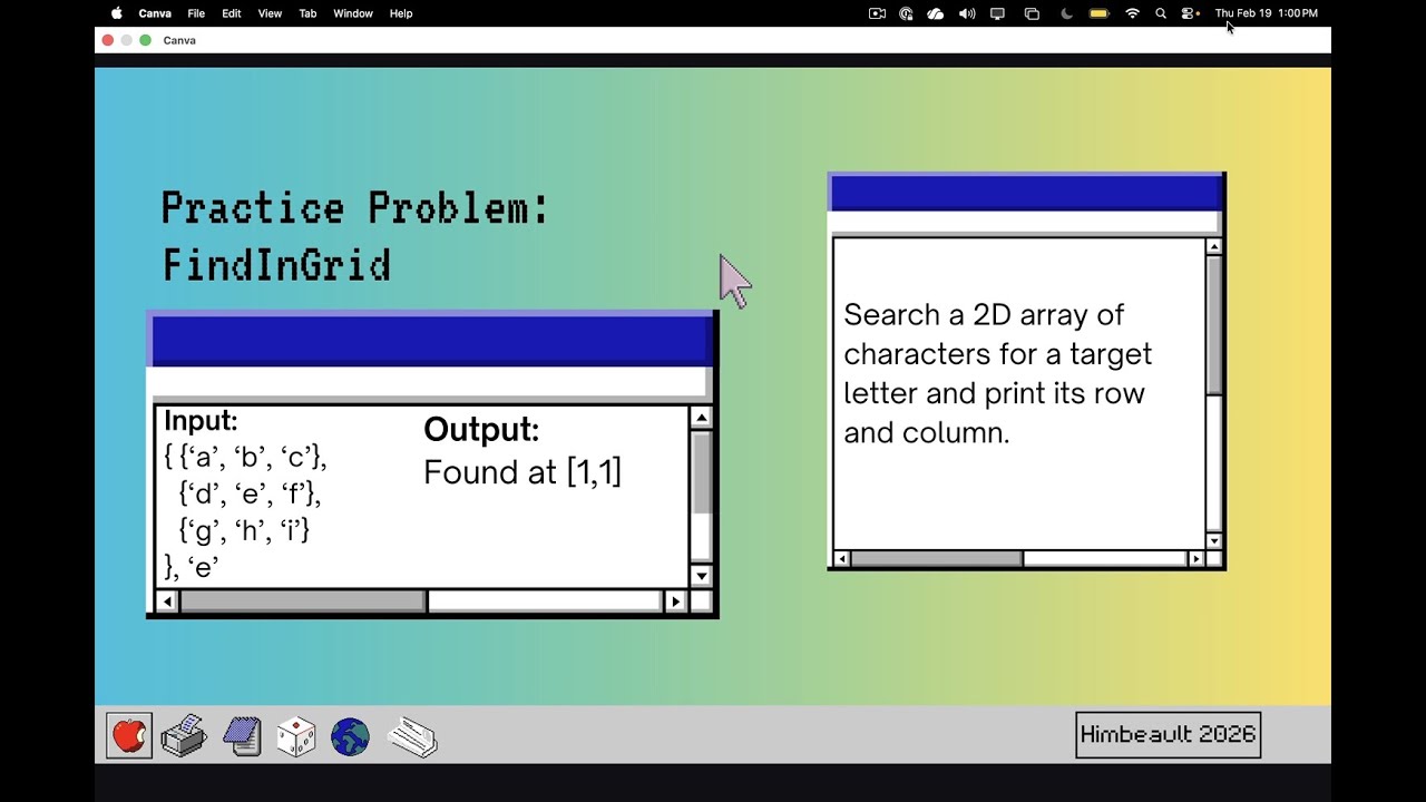FindInGrid: Row and Column Traversal