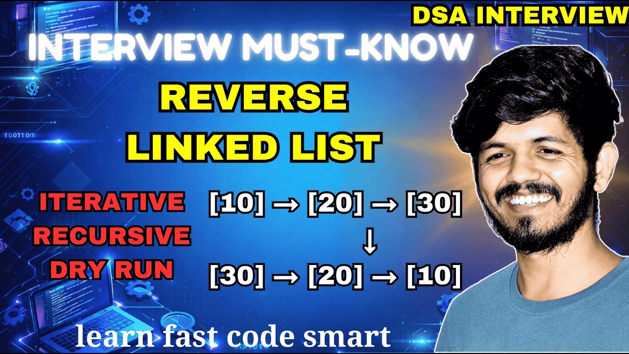 Reverse Linked List in Python | Iterative + Recursive Explained (DSA Interview Question)