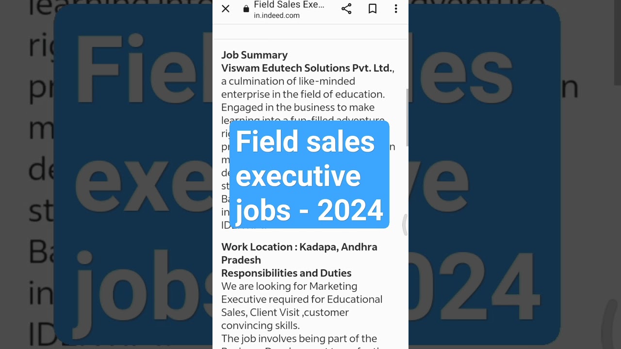 Field sales Executive jobs - 2024 