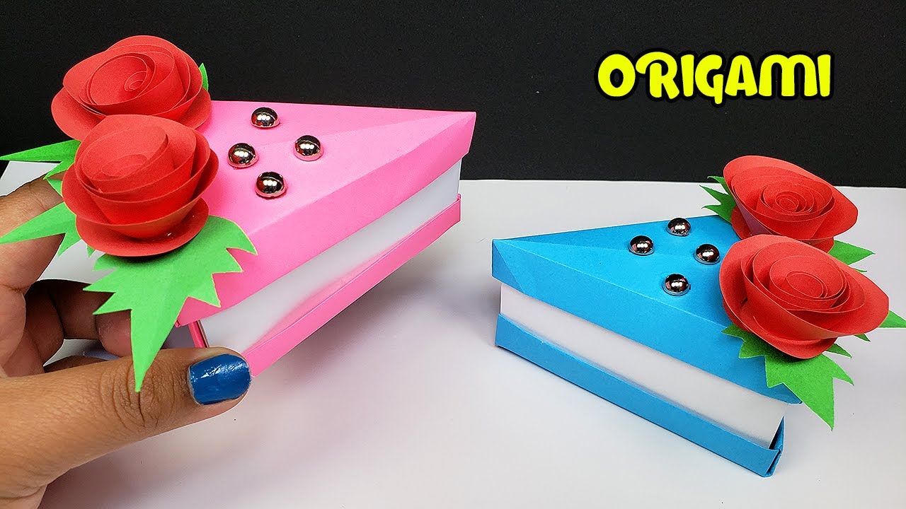 Como hacer una caja de torta Origami | paper cake box |Origami cake box | Como regalar dulces