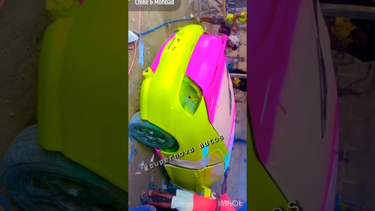 Watch this scratched car turn brand new with professional auto painting