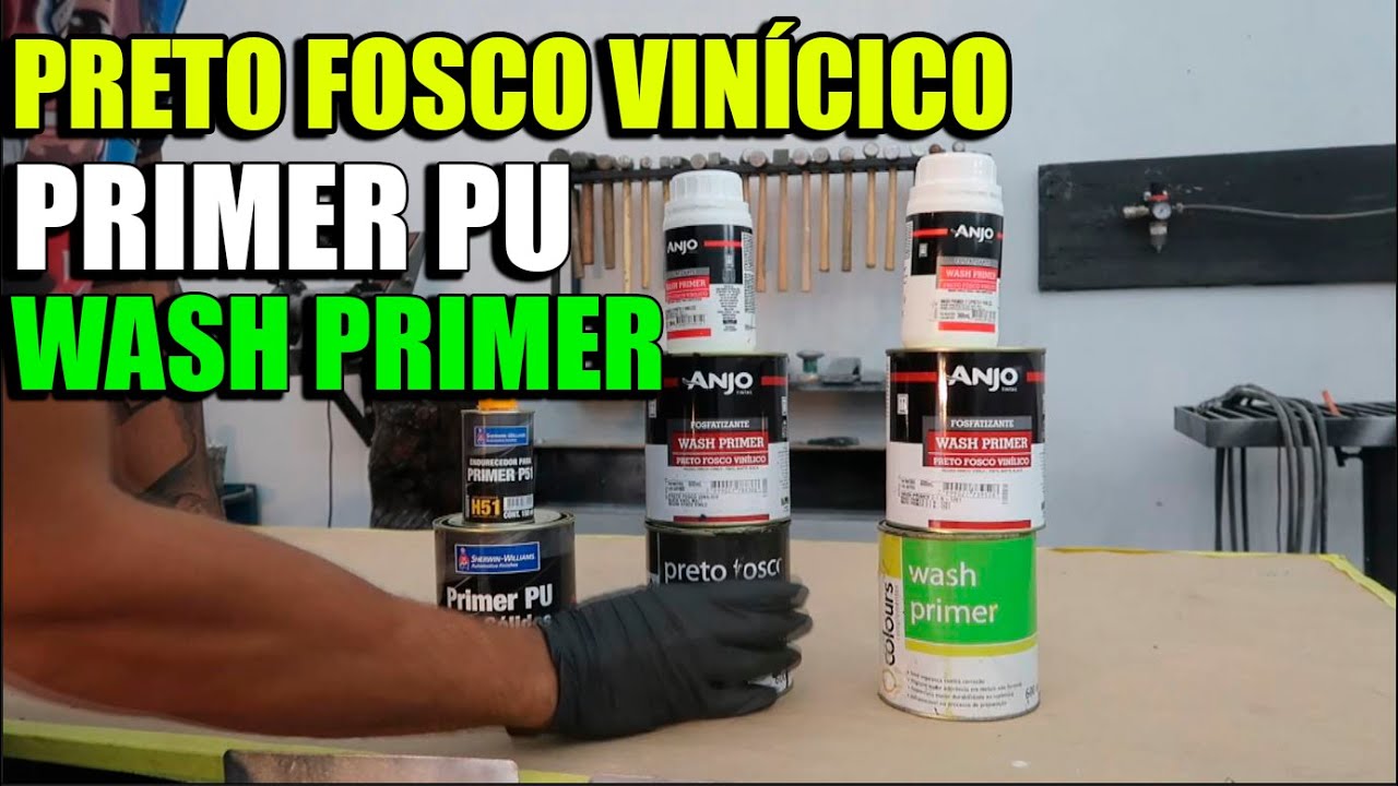 PRIMER PU, WASH PRIMER E PRETO FOSCO VINÍLICO| Essa é a única forma de vc não errar!